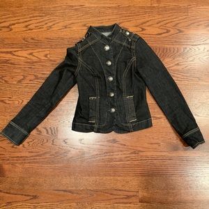 Old Navy XS Dark Denim Military Style Jacket